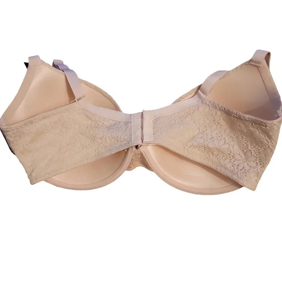 Laura Ashley Underwire Padded Everyday Comfort Bra 38DD Rose Pink Lace - Picture 4 of 4